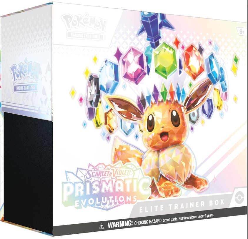 Pokemon Scarlet and Violet 8.5 Prismatic Evolutions Elite Trainer Box