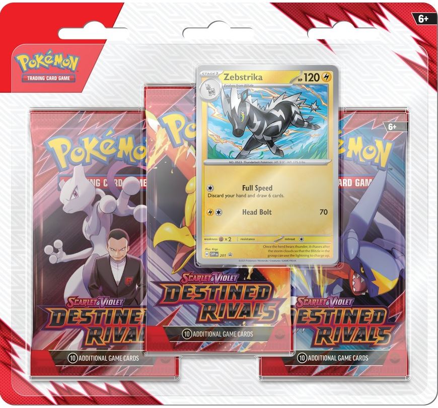 Pokemon TCG: Scarlet & Violet SV10 - Destined Rivals 3-Pack Blisters *RELEASED DATE 05/31*
